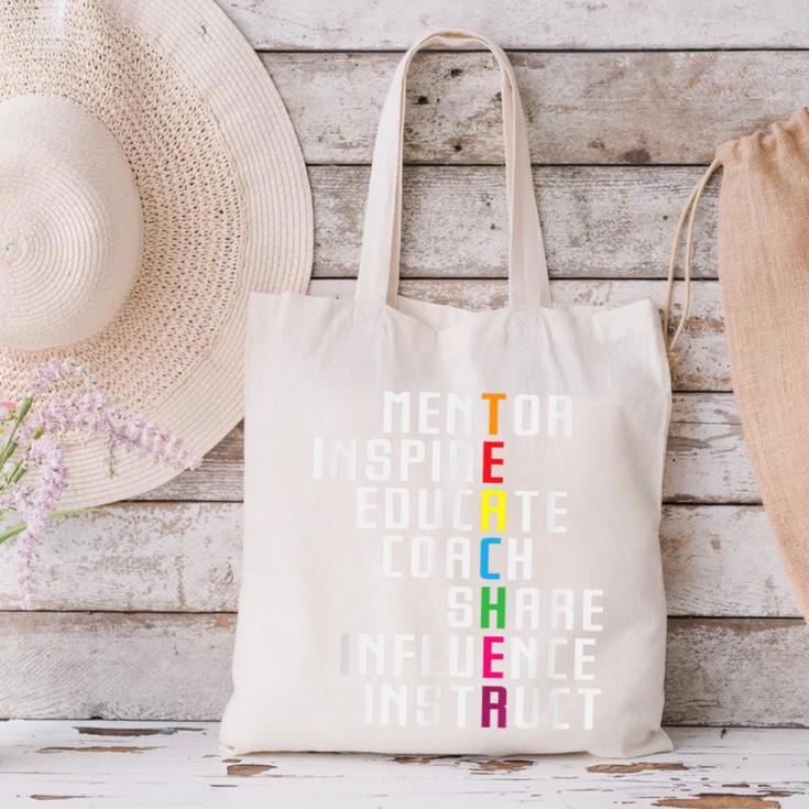 Teacher Inspirational Educator Favorite School Teacher Men Women Girls Kids Canvas Tote Bag, gift for family, gift for coworker Teacher Inspirational Educator Favorite School Teacher Men Women Girls Kids Canvas Tote Bag, gift for family, gift for coworker