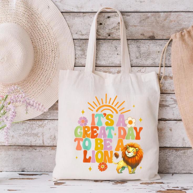 Teacher Life Back To School It's A Great A Day To Be A Lion Canvas Tote Bag, gift for family, gift for coworker Teacher Life Back To School It's A Great A Day To Be A Lion Canvas Tote Bag, gift for family, gift for coworker