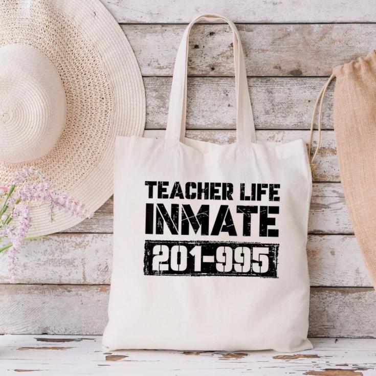 Teacher Life Jail Inmate Prisoner Halloween Costume Canvas Tote Bag, gift for family, gift for coworker Teacher Life Jail Inmate Prisoner Halloween Costume Canvas Tote Bag, gift for family, gift for coworker