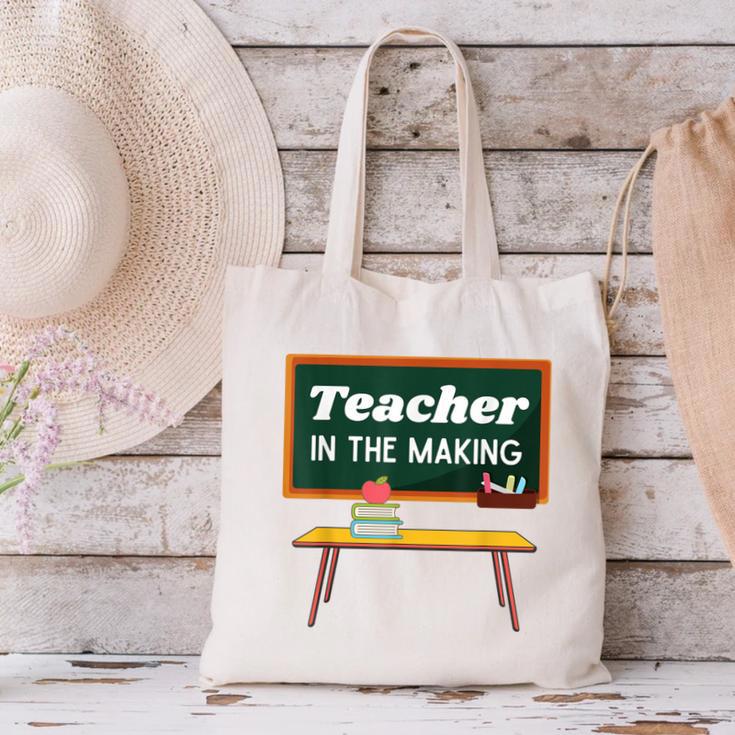 Teacher In The Making Future Teacher Kids Back To School Canvas Tote Bag, Future Teacher Tote Bags, gift for family, gift for coworker Teacher In The Making Future Teacher Kids Back To School Canvas Tote Bag, Future Teacher Tote Bags, gift for family, gift for coworker