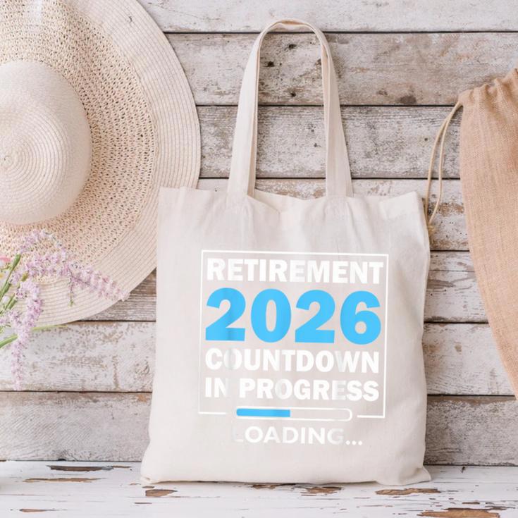 Teacher Retirement Class Of 2026 Loading Retired Canvas Tote Bag, gift for family, gift for coworker Teacher Retirement Class Of 2026 Loading Retired Canvas Tote Bag, gift for family, gift for coworker
