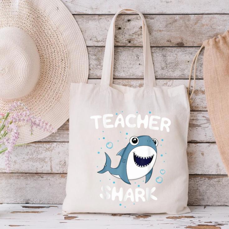 Teacher Shark Teaching Back To School Kindergarten Canvas Tote Bag, gift for family, gift for coworker
