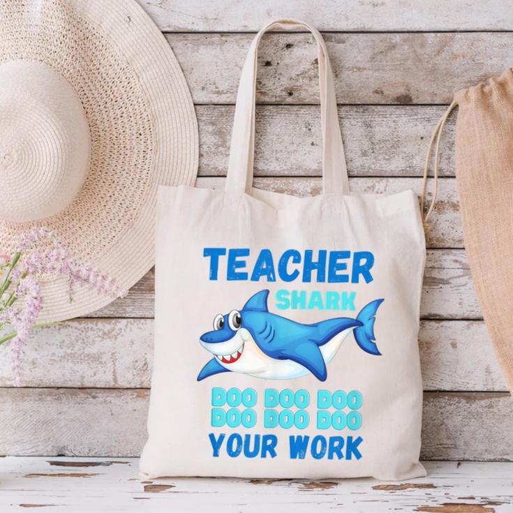 Teacher Shark Do Your Work Canvas Tote Bag, gift for family, gift for coworker Teacher Shark Do Your Work Canvas Tote Bag, gift for family, gift for coworker