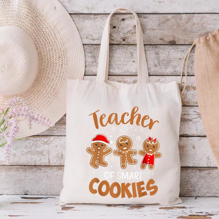 Teacher Of Smart Cookies Gingerbread Christmas Teacher Cute Men Women Kids Canvas Tote Bag, gift for family, gift for coworker Teacher Of Smart Cookies Gingerbread Christmas Teacher Cute Men Women Kids Canvas Tote Bag, gift for family, gift for coworker