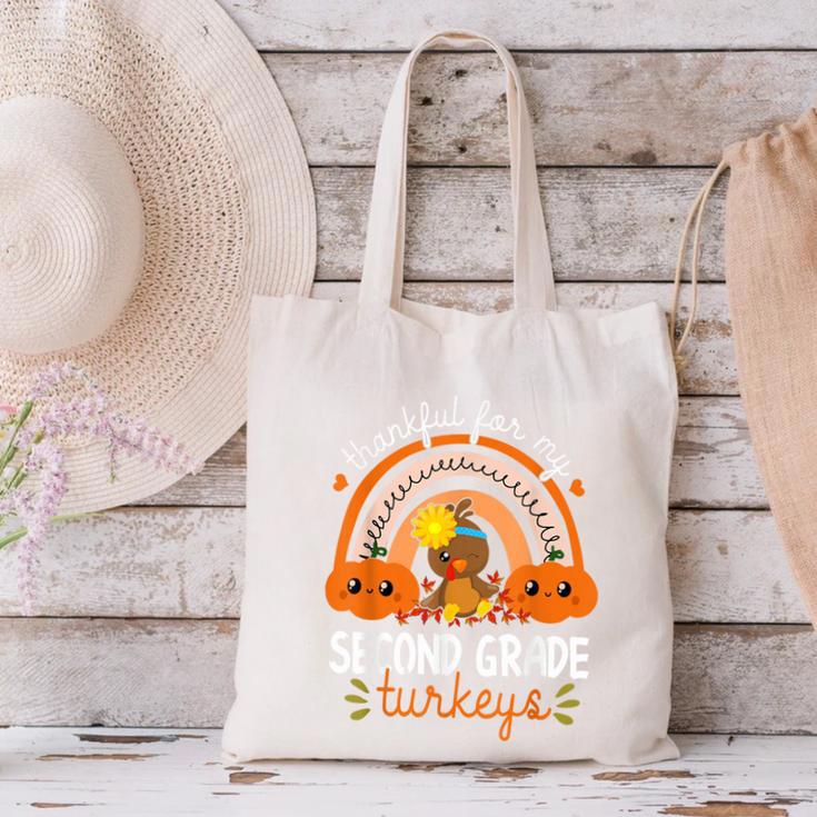 Teacher Thanksgiving Thankful For My Second Grade Turkeys Canvas Tote Bag, gift for family, gift for coworker Teacher Thanksgiving Thankful For My Second Grade Turkeys Canvas Tote Bag, gift for family, gift for coworker