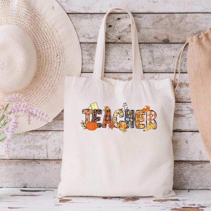 Teacher Thanksgiving Women Autumn Fall Halloween Pumpkin Tee Canvas Tote Bag, gift for family, gift for coworker Teacher Thanksgiving Women Autumn Fall Halloween Pumpkin Tee Canvas Tote Bag, gift for family, gift for coworker