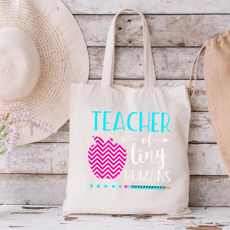 Teacher Of Tiny Humans Preschool Pre K Kindergarten Teacher Canvas Tote Bag, gift for family, gift for coworker Teacher Of Tiny Humans Preschool Pre K Kindergarten Teacher Canvas Tote Bag, gift for family, gift for coworker