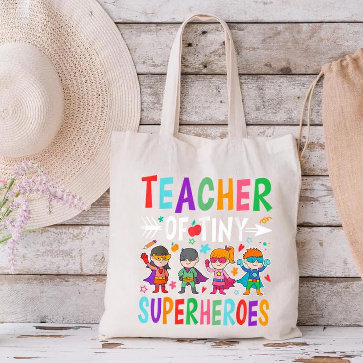 Teacher Of Tiny Superheroes Canvas Tote Bag, gift for family, gift for coworker Teacher Of Tiny Superheroes Canvas Tote Bag, gift for family, gift for coworker