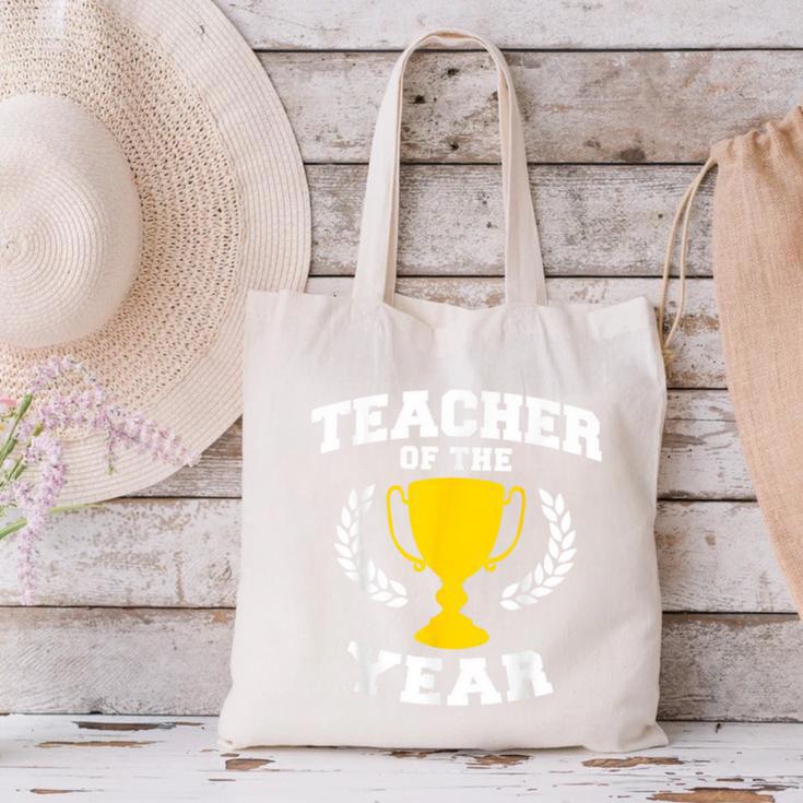 Teacher Of The Year For Men Women Canvas Tote Bag, gift for family, gift for coworker Teacher Of The Year For Men Women Canvas Tote Bag, gift for family, gift for coworker
