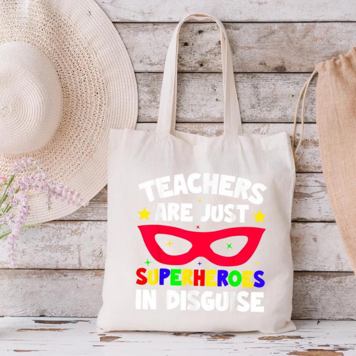 Teachers Are Just Superheroes In Disguise School Canvas Tote Bag, gift for family, gift for coworker Teachers Are Just Superheroes In Disguise School Canvas Tote Bag, gift for family, gift for coworker