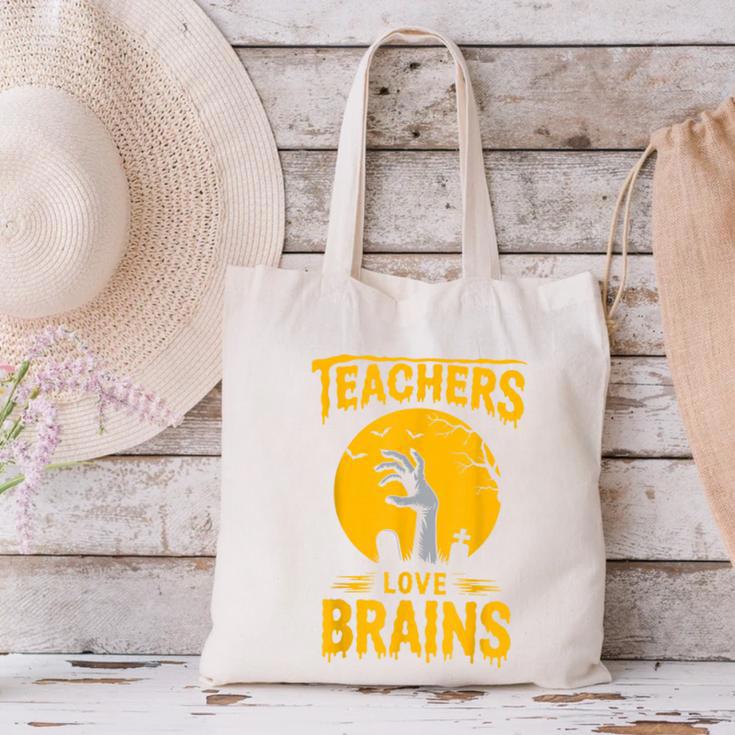 Teachers Love Brains Shirt Men Women Halloween Teacher Canvas Tote Bag, gift for family, gift for coworker Teachers Love Brains Shirt Men Women Halloween Teacher Canvas Tote Bag, gift for family, gift for coworker