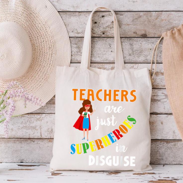 Teachers Are Superheroes Graduation School Teachers Canvas Tote Bag, gift for family, gift for coworker Teachers Are Superheroes Graduation School Teachers Canvas Tote Bag, gift for family, gift for coworker