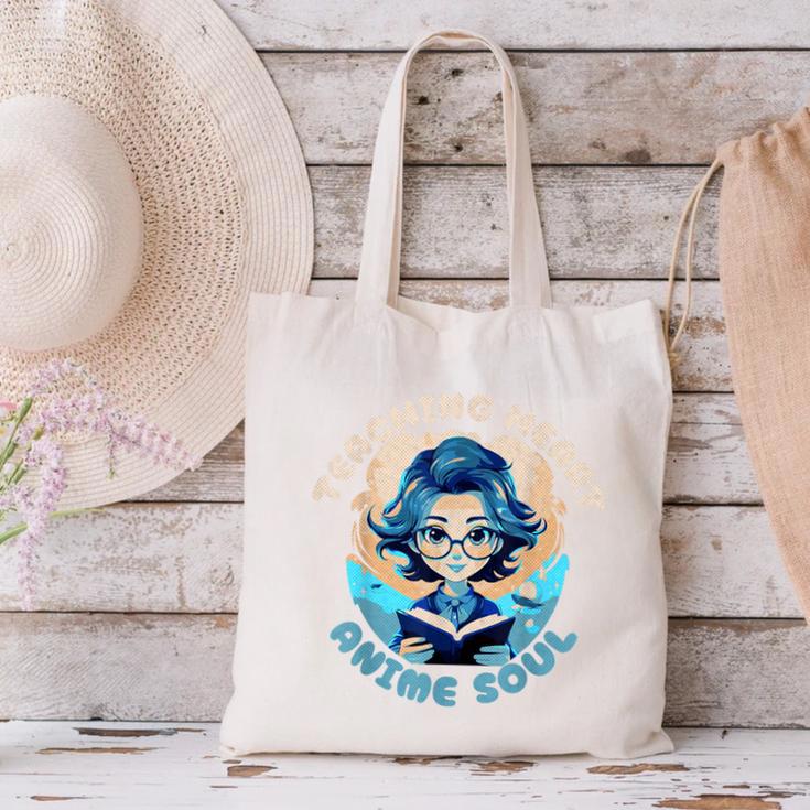 Teaching Heart Anime Soul Teacher Otaku Manga Canvas Tote Bag, gift for family, gift for coworker