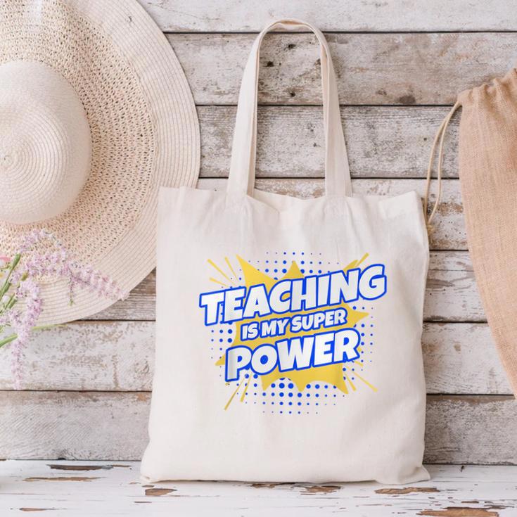 TEACHING IS MY SUPER POWER Teacher Appreciation Canvas Tote Bag, Super Teacher Tote Bags, gift for family, gift for coworker TEACHING IS MY SUPER POWER Teacher Appreciation Canvas Tote Bag, Super Teacher Tote Bags, gift for family, gift for coworker
