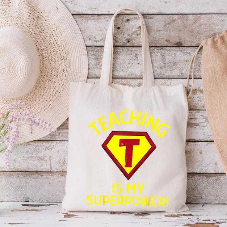 Teaching Is My Superpower Fun Elementary Teacher 1st Grade Canvas Tote Bag, gift for family, gift for coworker Teaching Is My Superpower Fun Elementary Teacher 1st Grade Canvas Tote Bag, gift for family, gift for coworker