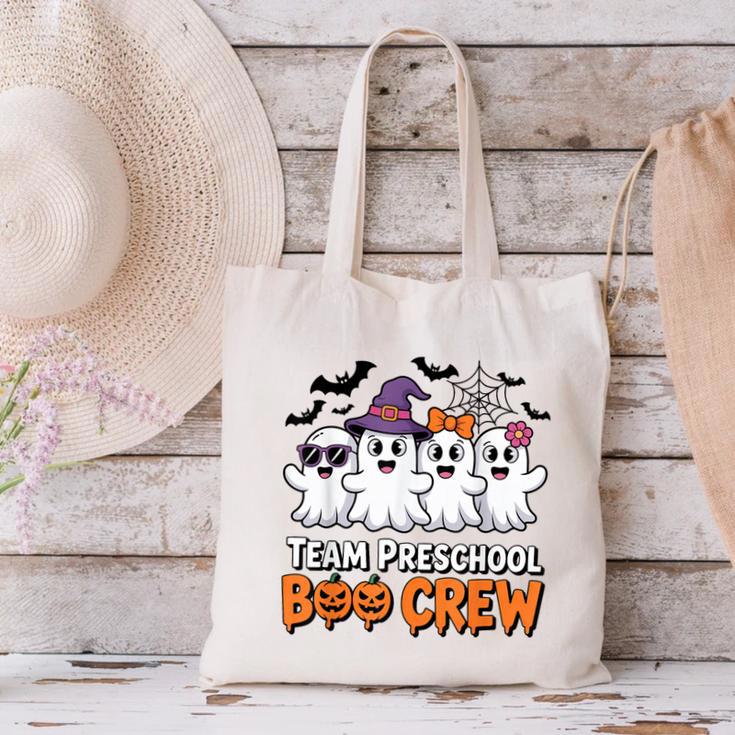 Team Preschool Boo Crew Halloween Teacher Student Costume Canvas Tote Bag, gift for family, gift for coworker Team Preschool Boo Crew Halloween Teacher Student Costume Canvas Tote Bag, gift for family, gift for coworker