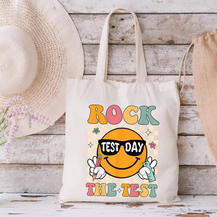 Test Day Rock The Test Teacher Testing Day You Got This Canvas Tote Bag, gift for family, gift for coworker Test Day Rock The Test Teacher Testing Day You Got This Canvas Tote Bag, gift for family, gift for coworker
