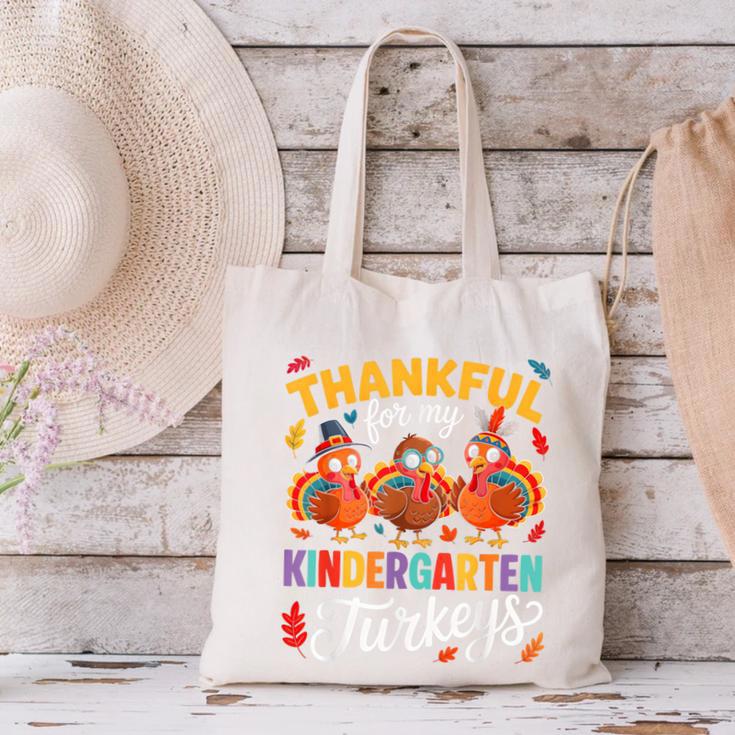 Thankful For My Kindergarten Turkeys Thanksgiving Teacher Canvas Tote Bag, gift for family, gift for coworker Thankful For My Kindergarten Turkeys Thanksgiving Teacher Canvas Tote Bag, gift for family, gift for coworker