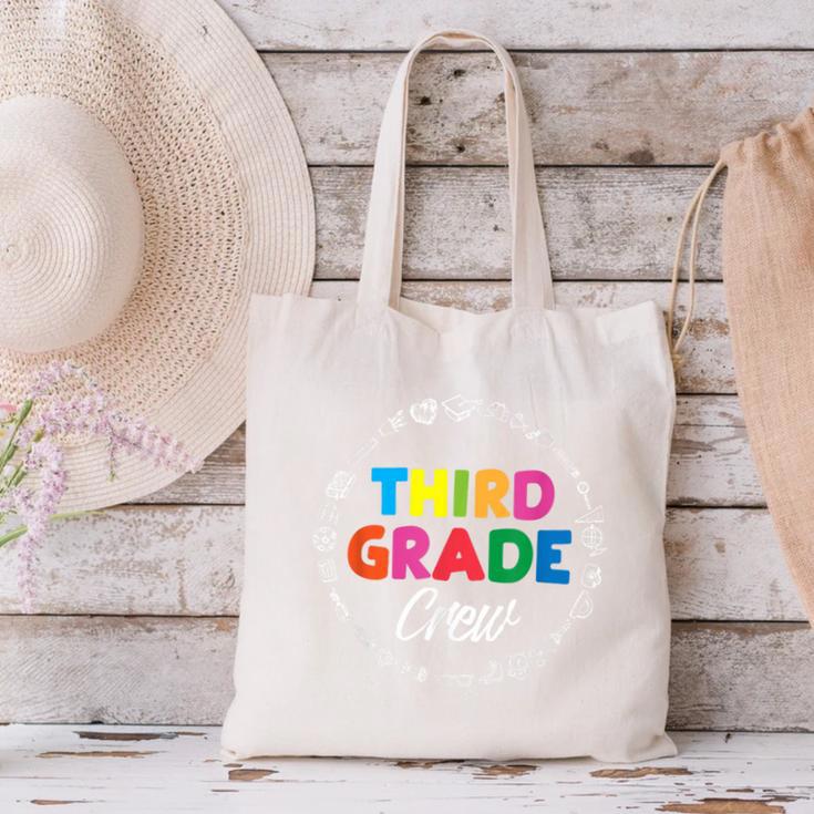 Third Grade Crew First Day Of School 3rd Grade Teacher Canvas Tote Bag, First Grade Teacher Tote Bags, gift for family, gift for coworker Third Grade Crew First Day Of School 3rd Grade Teacher Canvas Tote Bag, First Grade Teacher Tote Bags, gift for family, gift for coworker