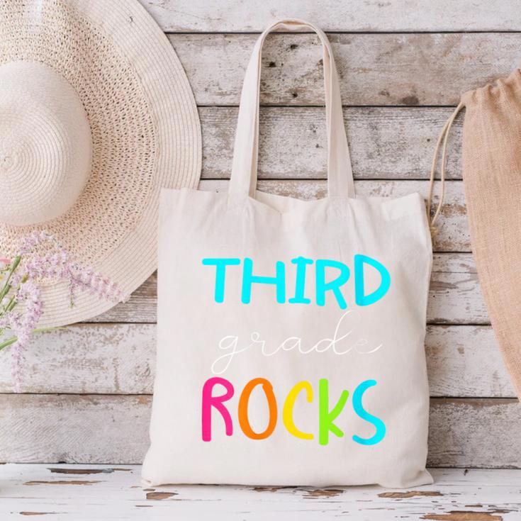Third Grade Rocks Shirt Team 3rd Grade Teacher Canvas Tote Bag, gift for family, gift for coworker Third Grade Rocks Shirt Team 3rd Grade Teacher Canvas Tote Bag, gift for family, gift for coworker