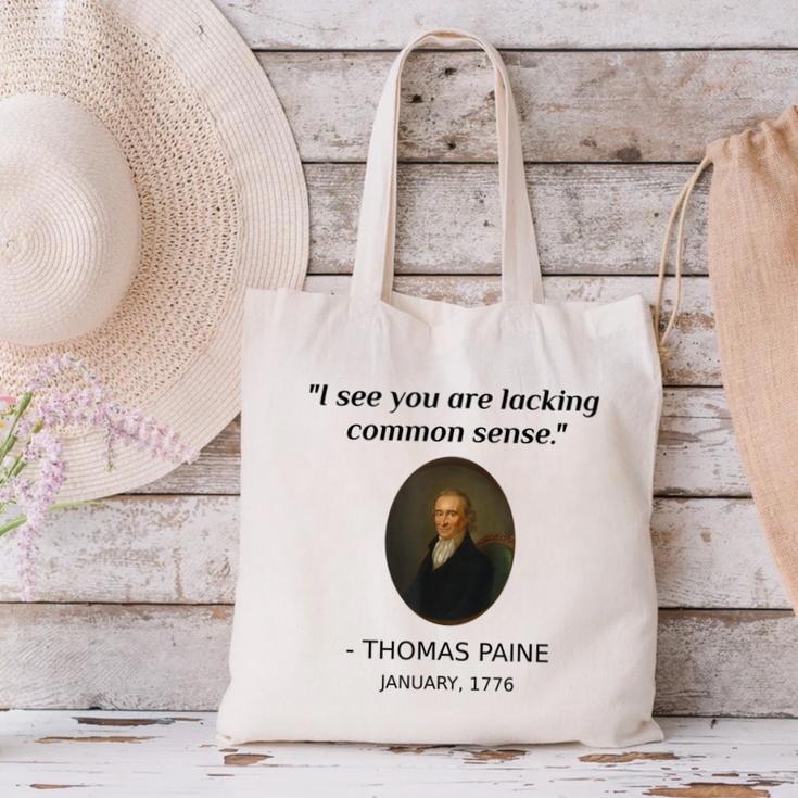 Thomas Paine Common Sense USA History Teacher Student Canvas Tote Bag, History Teacher Tote Bags, gift for family, gift for coworker Thomas Paine Common Sense USA History Teacher Student Canvas Tote Bag, History Teacher Tote Bags, gift for family, gift for coworker