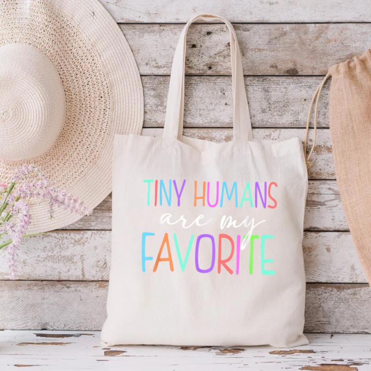Tiny Humans Are My Favorite Daycare Provider Teacher Daycare Canvas Tote Bag, gift for family, gift for coworker Tiny Humans Are My Favorite Daycare Provider Teacher Daycare Canvas Tote Bag, gift for family, gift for coworker