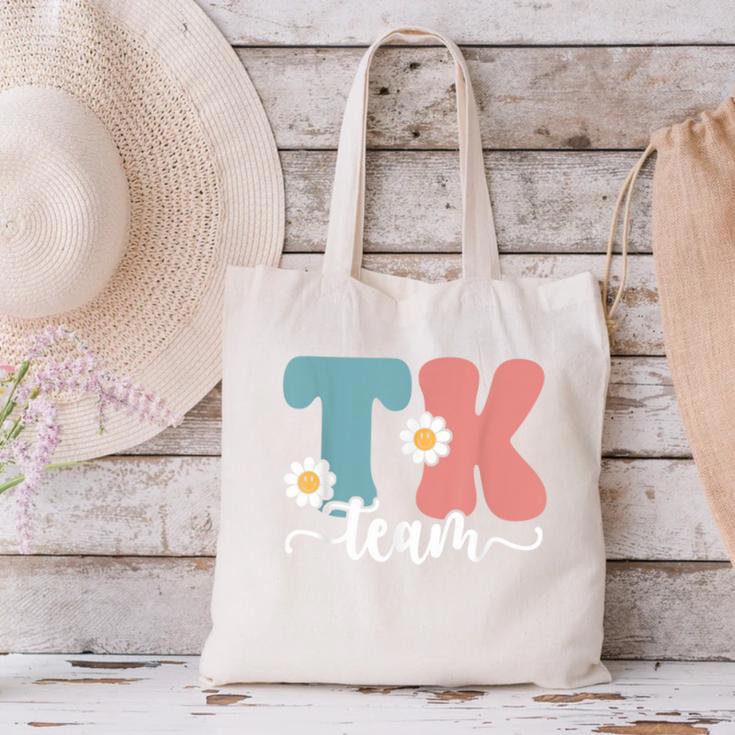 TK Team Back To School Teachers Students Team TK Canvas Tote Bag, gift for family, gift for coworker TK Team Back To School Teachers Students Team TK Canvas Tote Bag, gift for family, gift for coworker