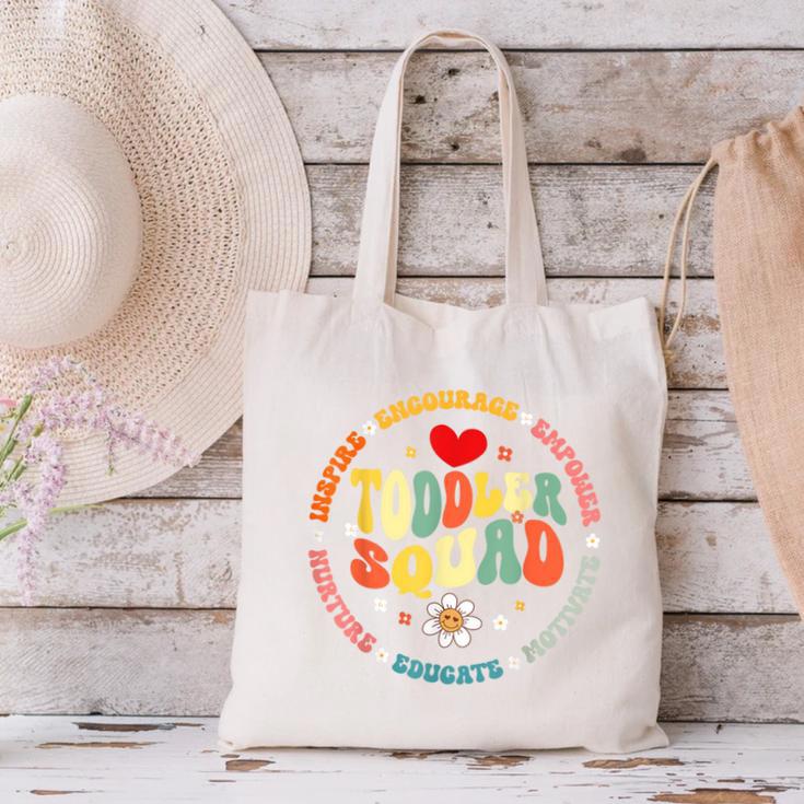 Toddler Squad Pre-K Teacher Pre School Back To School Canvas Tote Bag, gift for family, gift for coworker Toddler Squad Pre-K Teacher Pre School Back To School Canvas Tote Bag, gift for family, gift for coworker