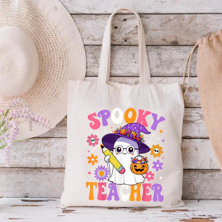 Trick Or Teach Spooky Teacher Ghost Halloween Teacher Canvas Tote Bag, gift for family, gift for coworker Trick Or Teach Spooky Teacher Ghost Halloween Teacher Canvas Tote Bag, gift for family, gift for coworker