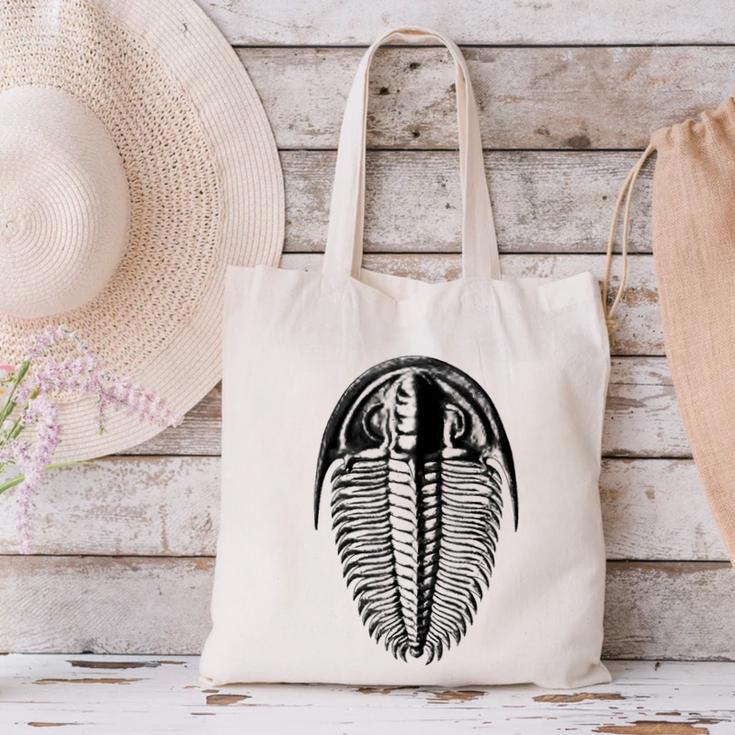 Trilobite Fossil Geology Teacher Student Geologist Canvas Tote Bag, gift for family, gift for coworker Trilobite Fossil Geology Teacher Student Geologist Canvas Tote Bag, gift for family, gift for coworker