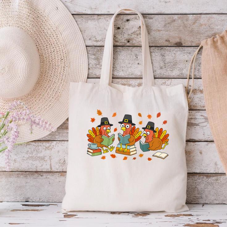 Turkey Reading Books Fall Thanksgiving Teacher Student Canvas Tote Bag, gift for family, gift for coworker Turkey Reading Books Fall Thanksgiving Teacher Student Canvas Tote Bag, gift for family, gift for coworker
