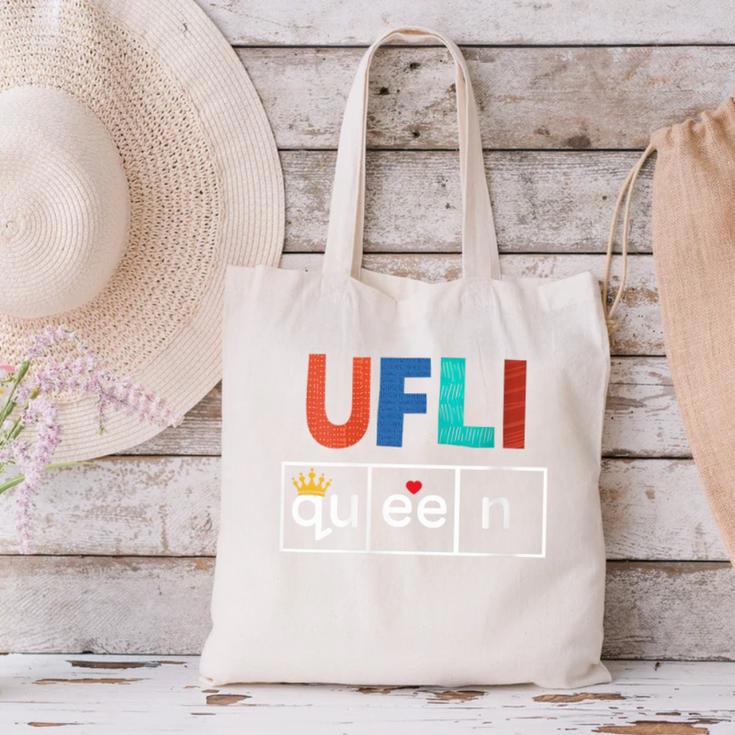 UFLI Queen Science Of Reading Literacy Teacher Appreciation Canvas Tote Bag, Science Teacher Tote Bags, gift for family, gift for coworker UFLI Queen Science Of Reading Literacy Teacher Appreciation Canvas Tote Bag, Science Teacher Tote Bags, gift for family, gift for coworker