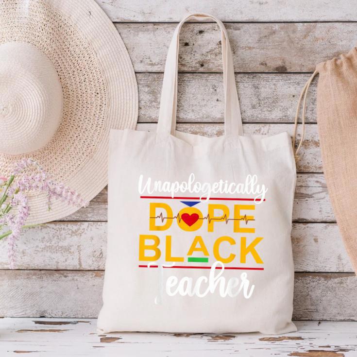 Unapologetic Dope Teacher African American Melanin Canvas Tote Bag, gift for family, gift for coworker