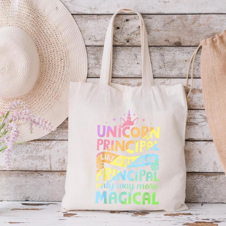 Unicorn Principal Back To School Teacher Appreciation Canvas Tote Bag, gift for family, gift for coworker Unicorn Principal Back To School Teacher Appreciation Canvas Tote Bag, gift for family, gift for coworker