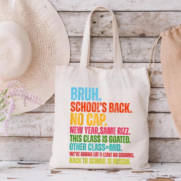 Vintage Bruh We Back No Cap Bruh We'Re Back Student Teacher Canvas Tote Bag, gift for family, gift for coworker Vintage Bruh We Back No Cap Bruh We'Re Back Student Teacher Canvas Tote Bag, gift for family, gift for coworker