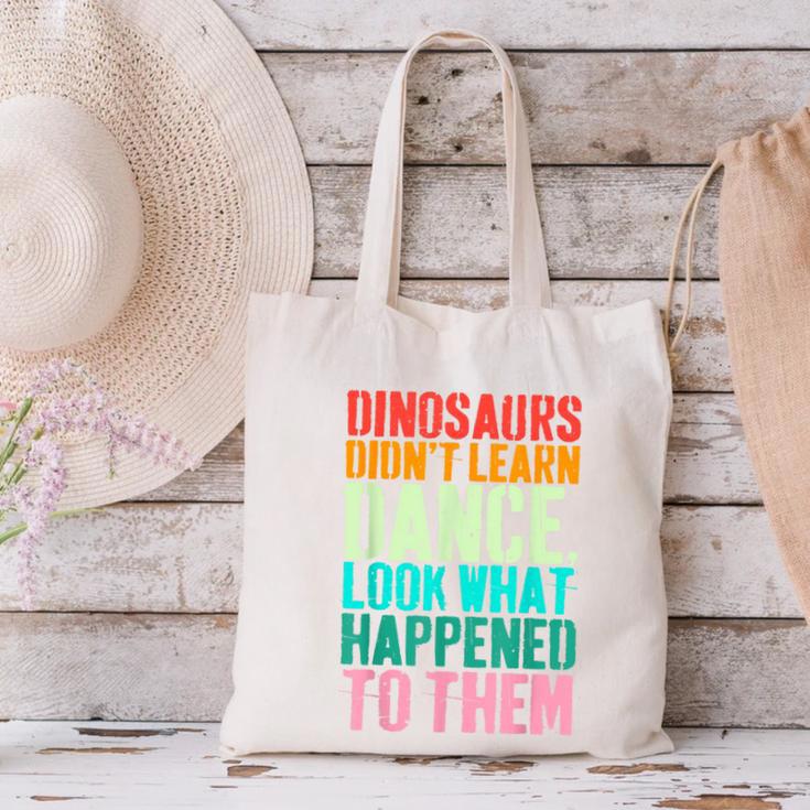 Vintage Dinosaurs Didn't Learn Dance Dance Teacher Canvas Tote Bag, gift for family, gift for coworker Vintage Dinosaurs Didn't Learn Dance Dance Teacher Canvas Tote Bag, gift for family, gift for coworker