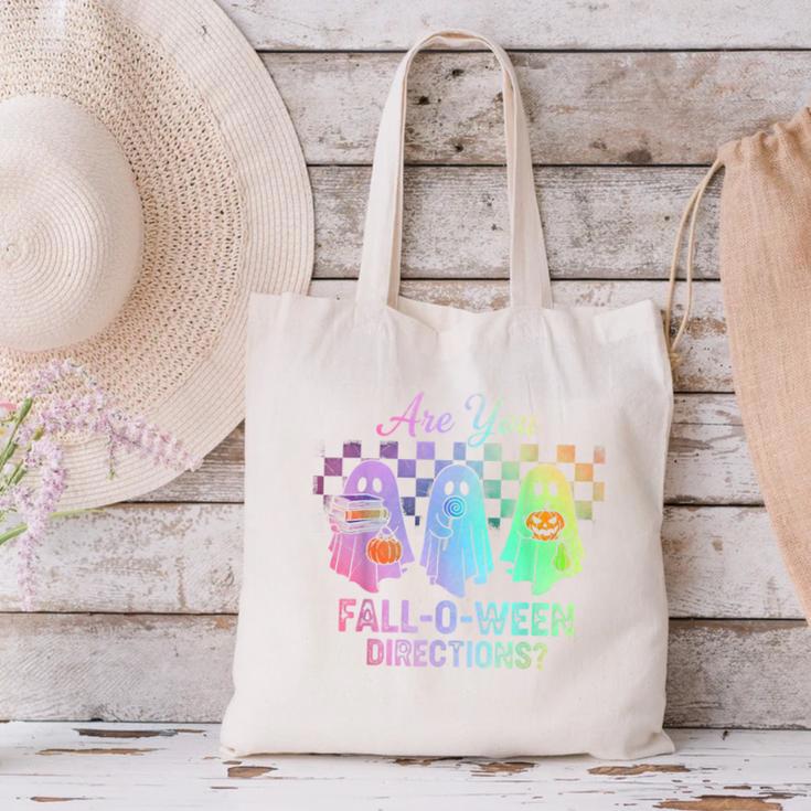 Vintage Are You Fall O Ween Directions Teacher Halloween Canvas Tote Bag, gift for family, gift for coworker