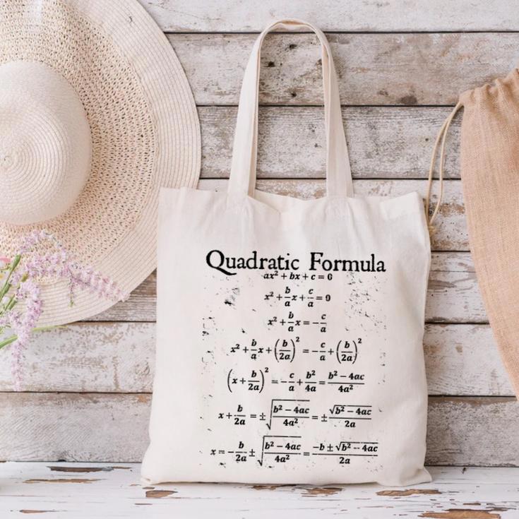 Vintage Nerdy Quadratic Formula Proof Algebra Math Teacher Canvas Tote Bag, gift for family, gift for coworker Vintage Nerdy Quadratic Formula Proof Algebra Math Teacher Canvas Tote Bag, gift for family, gift for coworker