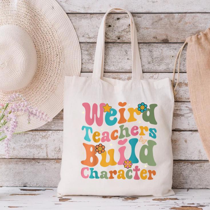 Vintage Teacher Sayings Weird Teachers Build Character For Men Women Canvas Tote Bag, gift for family, gift for coworker Vintage Teacher Sayings Weird Teachers Build Character For Men Women Canvas Tote Bag, gift for family, gift for coworker