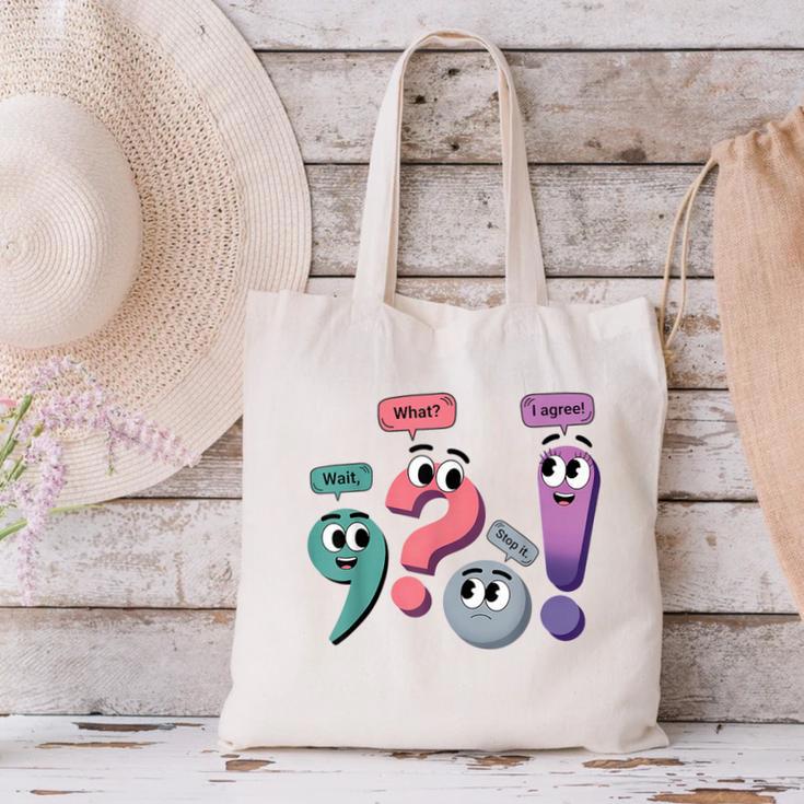 Wait What Stop It I Agree Grammar English Teacher Canvas Tote Bag, English Teacher Tote Bags, gift for family, gift for coworker