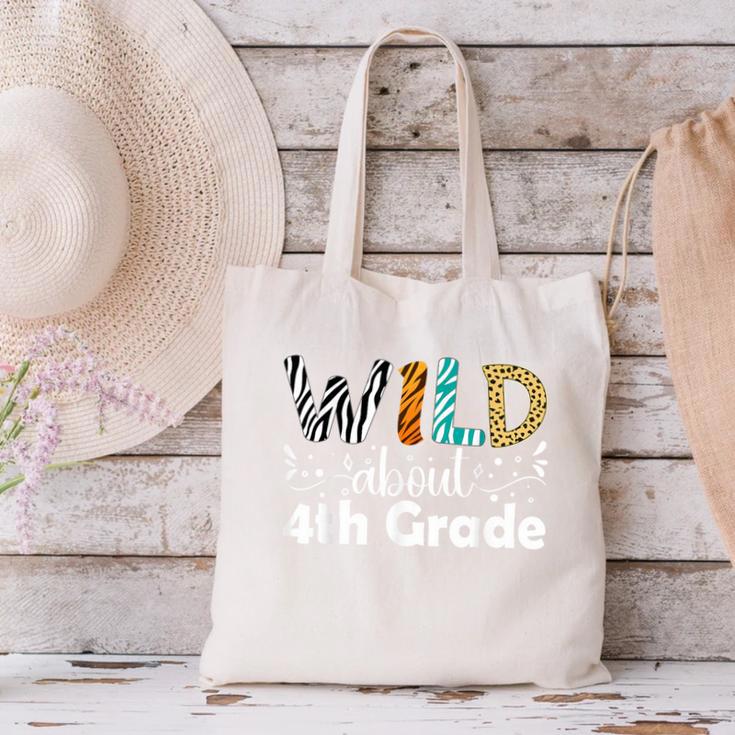 Wild About 4th Grade First Day Of School Teacher Student Canvas Tote Bag, 4th Grade Teacher Tote Bags, First Grade Teacher Tote Bags, gift for family, gift for coworker Wild About 4th Grade First Day Of School Teacher Student Canvas Tote Bag, 4th Grade Teacher Tote Bags, First Grade Teacher Tote Bags, gift for family, gift for coworker
