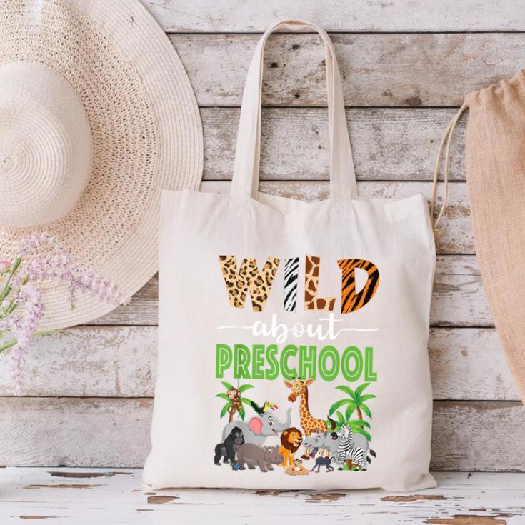 Wild About Preschool Teacher Student Preschool Zoo Safari Canvas Tote Bag, gift for family, gift for coworker Wild About Preschool Teacher Student Preschool Zoo Safari Canvas Tote Bag, gift for family, gift for coworker