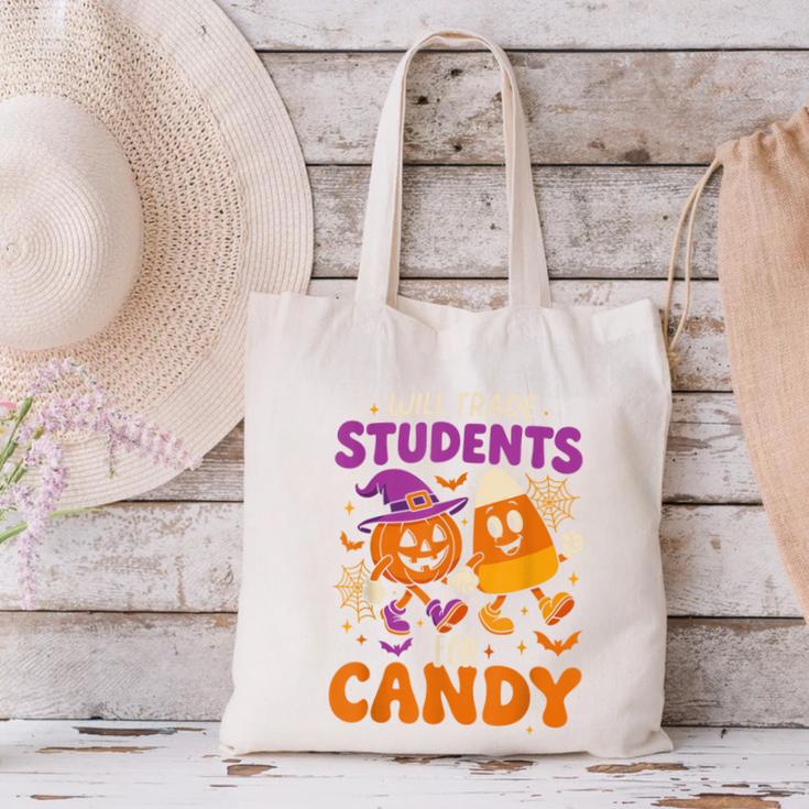 Will Trade Students For Candy Shirt Fun Candy Corn Teacher Canvas Tote Bag, gift for family, gift for coworker Will Trade Students For Candy Shirt Fun Candy Corn Teacher Canvas Tote Bag, gift for family, gift for coworker