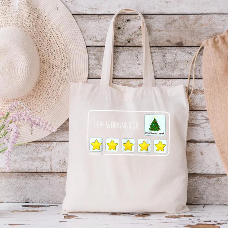 I Am Working For Christmas Break Teacher Christmas Canvas Tote Bag, gift for family, gift for coworker I Am Working For Christmas Break Teacher Christmas Canvas Tote Bag, gift for family, gift for coworker