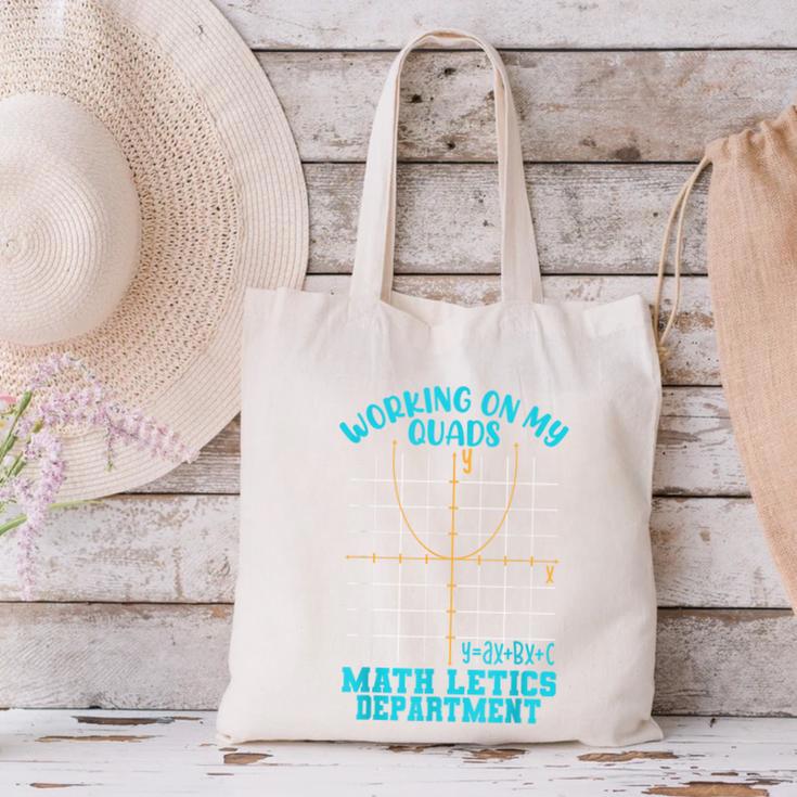 Working On My Quads Algebra Math Teacher Humor Canvas Tote Bag, gift for family, gift for coworker Working On My Quads Algebra Math Teacher Humor Canvas Tote Bag, gift for family, gift for coworker