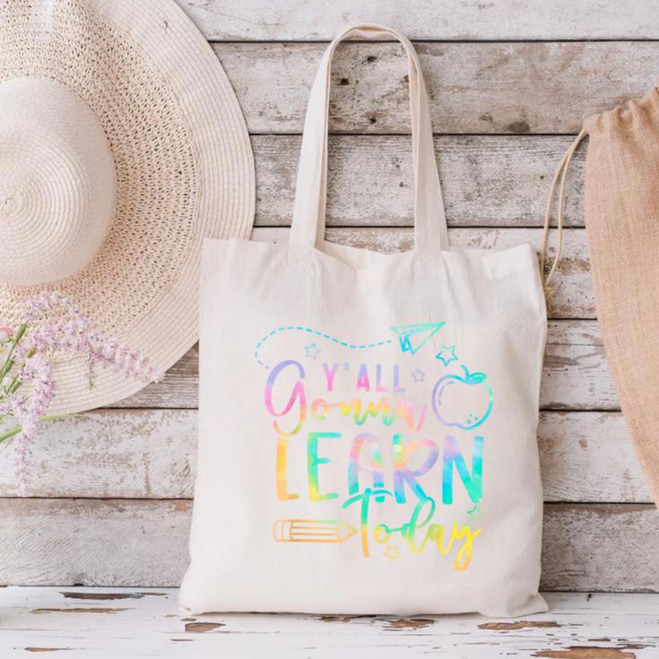 Y'All Gonna Learn Today Back To School Teacher Kids Canvas Tote Bag, gift for family, gift for coworker Y'All Gonna Learn Today Back To School Teacher Kids Canvas Tote Bag, gift for family, gift for coworker