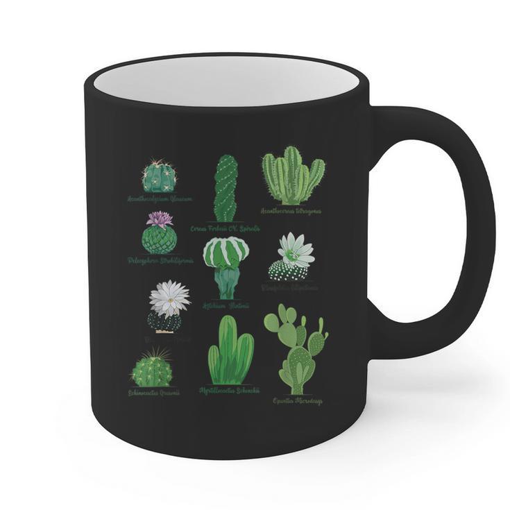 10 Types Of Cactus Succulent Teacher Chart Cactus Lover Tee Graphic Print Coffee Mug