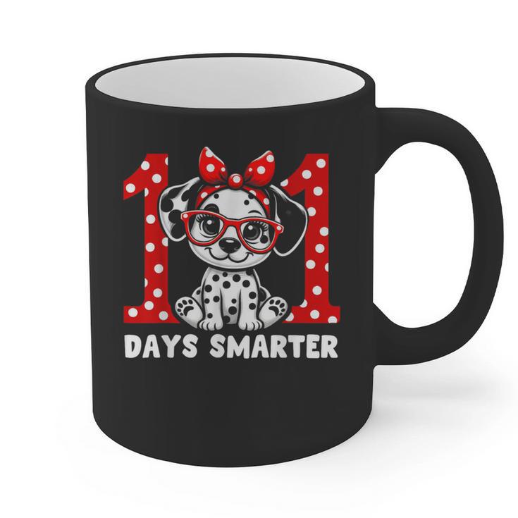 100 Days Smarter 101st Day School Dalmatian Dog Teacher Kids Graphic Print Coffee Mug