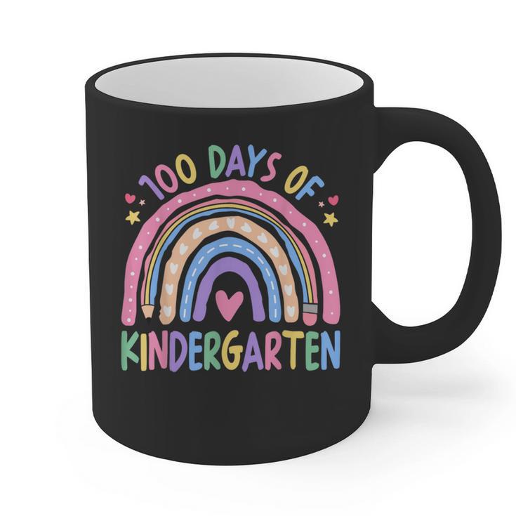 100th Day Of Kindergarten Teacher Kids 100 Days Smarter Graphic Print Coffee Mug
