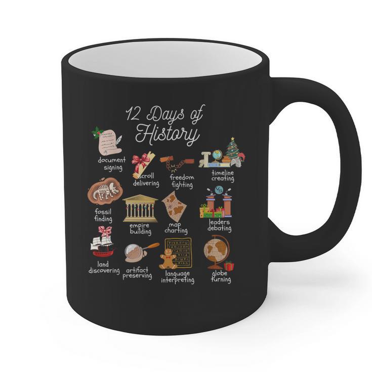 12 Day Of History Teacher Christmas Social Studies Student Graphic Print Coffee Mug